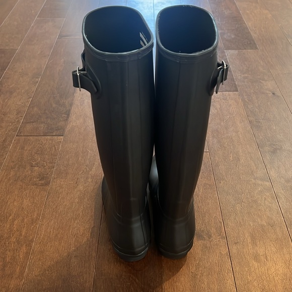Hunter Original Tall Boots Black Matte Size 9 LIKE NEW - Picture 10 of 16